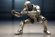 robot in a martial arts pose. Generative AI