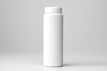 A water bottle isolated on a grey background