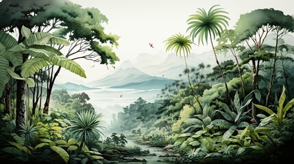 Wall Mural - wonderful backgrounds of tropical forests.