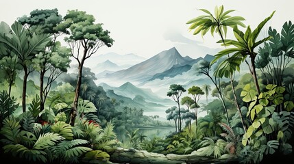 Wall Mural - wonderful backgrounds of tropical forests.