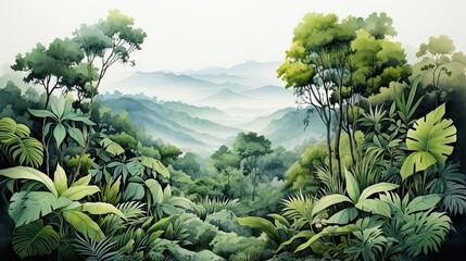 Wall Mural - wonderful backgrounds of tropical forests.