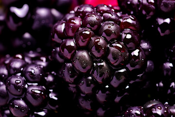 Wall Mural - A macro photo of a blackberry.