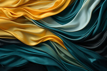 The Unconventional Fabric Pattern Of Green And Gold Shades