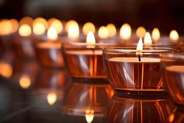 Poster - Christmas candles in glass cups