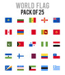 © Icon - 25 World Flags Square. icons Pack. vector illustration.