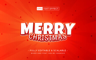 Poster - Christmas editable text effect with 3d style for logo and business brand template