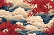 Patterned background inspired by Chinese culture. Generative AI