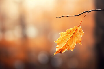 Poster - Autumn Leaf in Close-Up