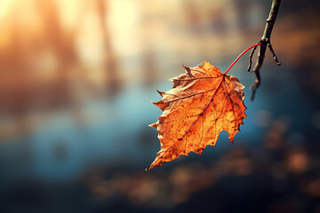 Poster - Autumn Leaf in Close-Up