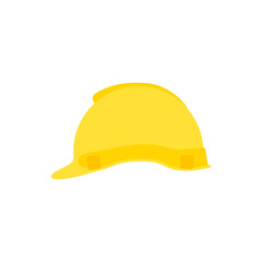 yellow safety helmets vector illustration isolated on white background. Construction helmet. Yellow safety hat. Plastic headwear worker helm