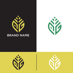 Plant Leaf Simple logo designs vector