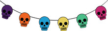 Skull Vector Illustration Day Of The Dead Celebration Mexican Holidays, Traditions. Dia De Los Muertos Graphics
