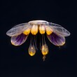 crocus firefly jellyfish flying photorealistic 