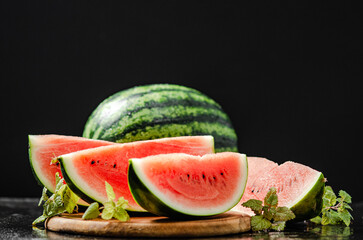 Poster - Sliced fresh watermelon.