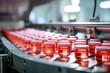 Pharmaceutics in action: conveyor belt in factory