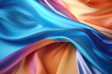 Poster - Close-up view of Colorful Fabric