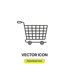 Fototapete - Shopping Cart icon vector. Linear-style sign for mobile concept and web design. Shopping Cart symbol illustration. Pixel vector graphics - Vector.