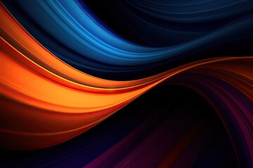 Poster - Abstract rays of light. Techno futuristic design. Dynamic light patterns. Modern concept in black and blue. Neon waves of color. Art in bright red and purple