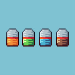 Poster - Pixel art sets of eraser with variation color item asset. Simple bits of eraser draw on pixelated style. 8bits perfect for game asset or design asset element for your game design asset.
