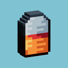 Poster - Isometric Pixel art 3d of eraser for items asset. Eraser on pixelated style.8bits perfect for game asset or design asset element for your game design asset.