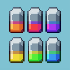 Poster - Pixel art sets of eraser with variation color item asset. Simple bits of eraser draw on pixelated style. 8bits perfect for game asset or design asset element for your game design asset.