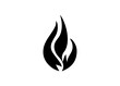 © martstudio - Fire Icon. Tattoo. Vector. Flame. Icon. Sign. Symbol. Flaming. Bonfire. Burning. Fiery. Flammable. Inferno. Hell. Heat. Afire.