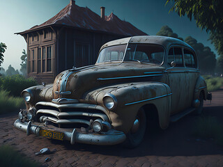 Wall Mural - old car