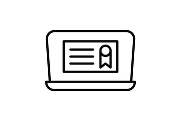 Aufkleber - digital certificate icon. icon related to identity. suitable for web site design, app, ui, user inte