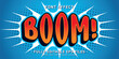 Boom sticker style editable text effect,cartoon font graphic style