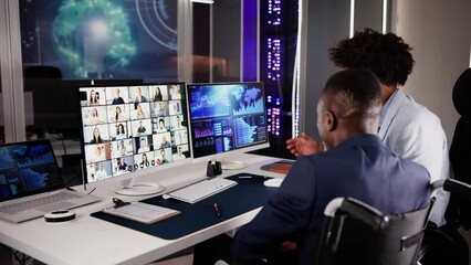 Aufkleber - Online Video Conference Interview Meeting
