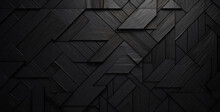 Black Textured Background With A Dark Geometric Pattern, Black Wood Texture. Generative Ai Content Wallpaper