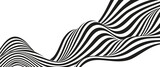 Fototapeta Pokój dzieciecy - Abstract black and white curve wave stripe line pattern