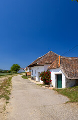 Poster - Traditional wine cellars street in Diepolz near Mailberg, Lower Austria, Austria