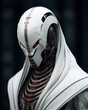 © ADDICTIVE STOCK - Portrait of Weird Alien Robot Humanoid. Generative AI