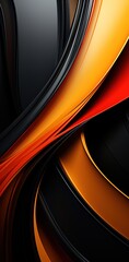 Poster - orange black abstract texture background