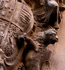 Canvas Print - León protector del escudo