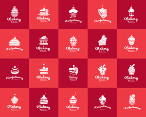 set of baking icons and logos