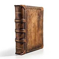 Old book isolated on a white background. 3d render image. Bible, quran or torah.