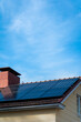 solar panels on house's roof