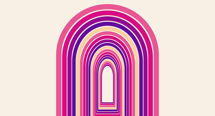 Wall Mural - Warm background design, with warm retro design