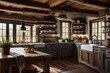 © Being Imaginative - A cozy farmhouse-style kitchen with warm wooden elements - AI Generative