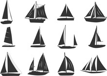 Sailboat Silhouette, Yacht Sailboat Silhouette, Sailing Boat Silhouette, Sailboat Icon, Sailboat Sailboat Vector, Sailboat Svg