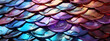 Mermaidcore aesthetics, underwater fairytale concept. Abstract background, scale texture, blue and pink fish tale. Magic, relax style. banner