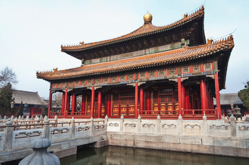 Sticker - Exterior of Biyong Palace in Guozijian - Imperial Academy, Beijing in China