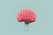 © ADDICTIVE STOCK - Creative generative AI illustration of brain with liquid dropping against blue background