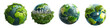 Sustainable Earth clipart collection, vector, icons isolated on transparent background