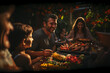 © Andrés Martínez - Happy and smiling family and friends at a barbecue