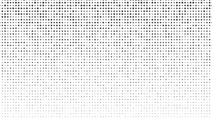 Poster - Black and white halftone dotted pattern.
