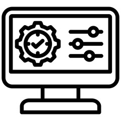 Poster - System Control Outline Icon