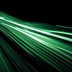 abstract green background, image of speed motion light green on a dark background.